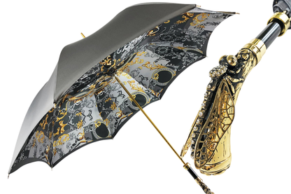 Elegant Handcrafted Umbrella with Dragonfly – Italian Luxury Design