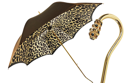 Luxury Handle Exclusive Leopard Design Umbrella