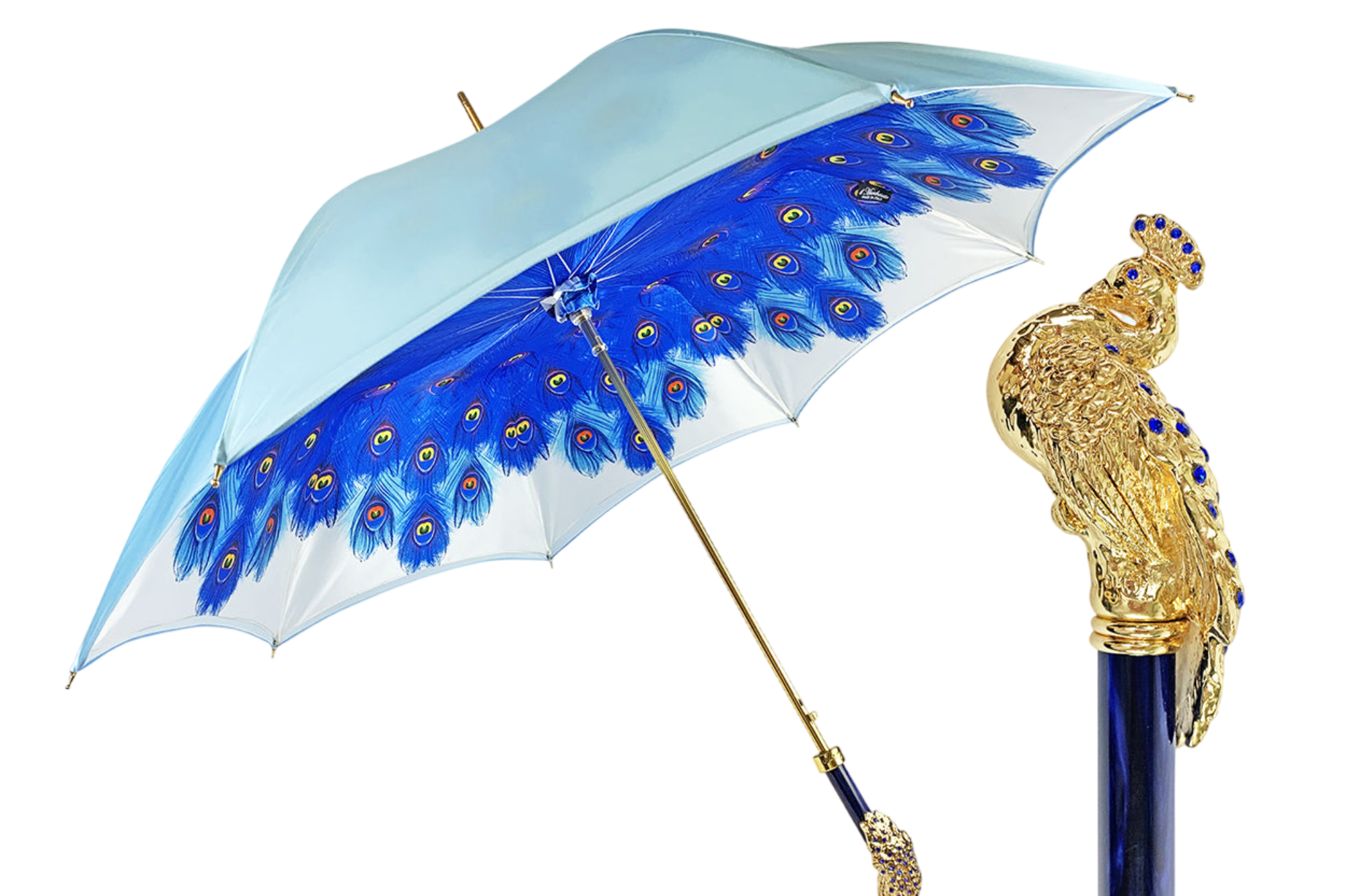 Blue Peacock Umbrella – Exquisite Craftsmanship and Luxury
