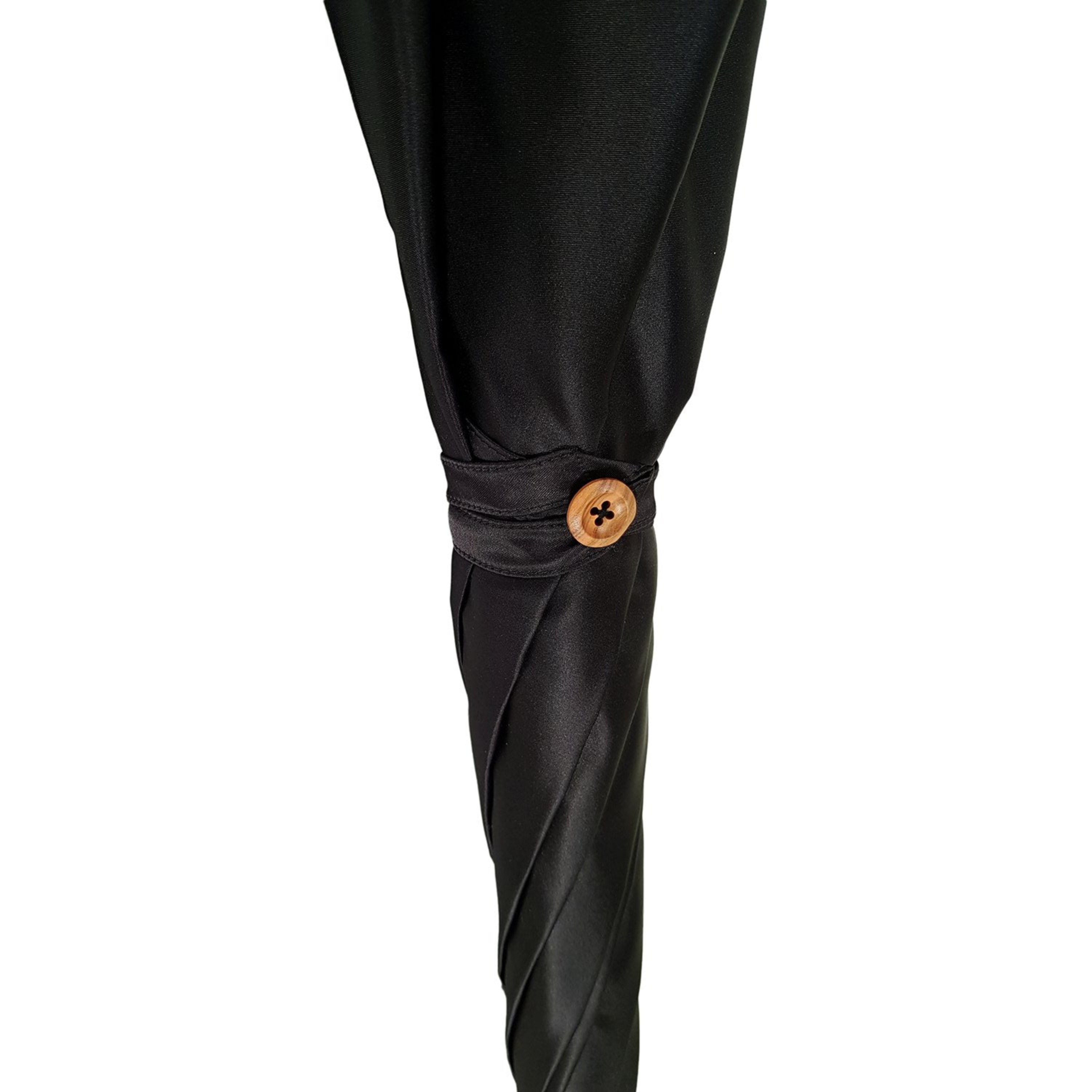 Elegant Double Canopy Men’s Umbrella with Blue Striped Interior