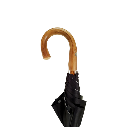 Elegant Double Canopy Men’s Umbrella with Blue Striped Interior