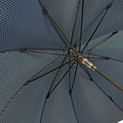 Luxury Jaquard Umbrella with Hand-Enameled 24K Gold Snake Handle