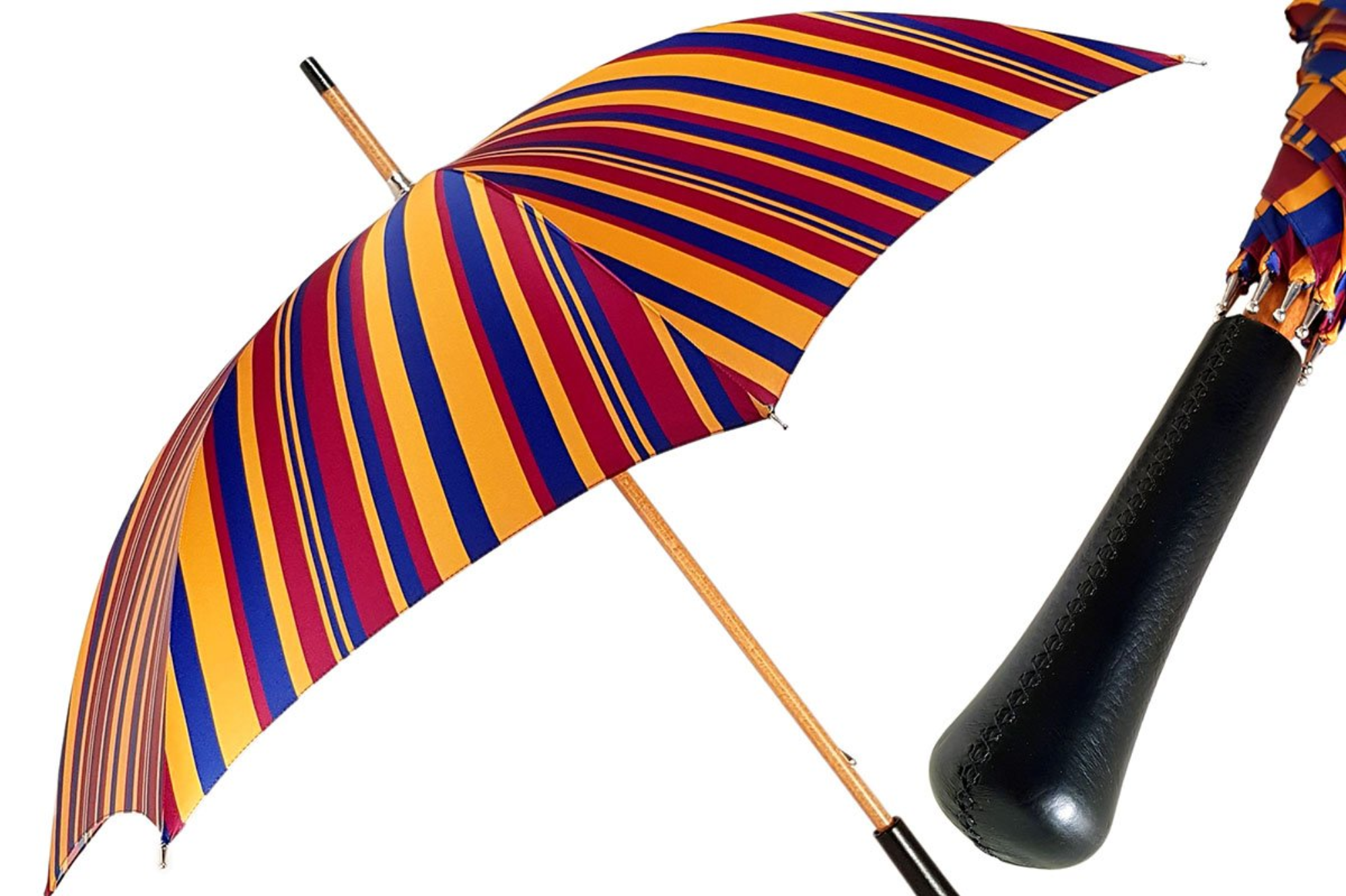 Handcrafted Multi-Color Striped Umbrella – Artisan Craftsmanship