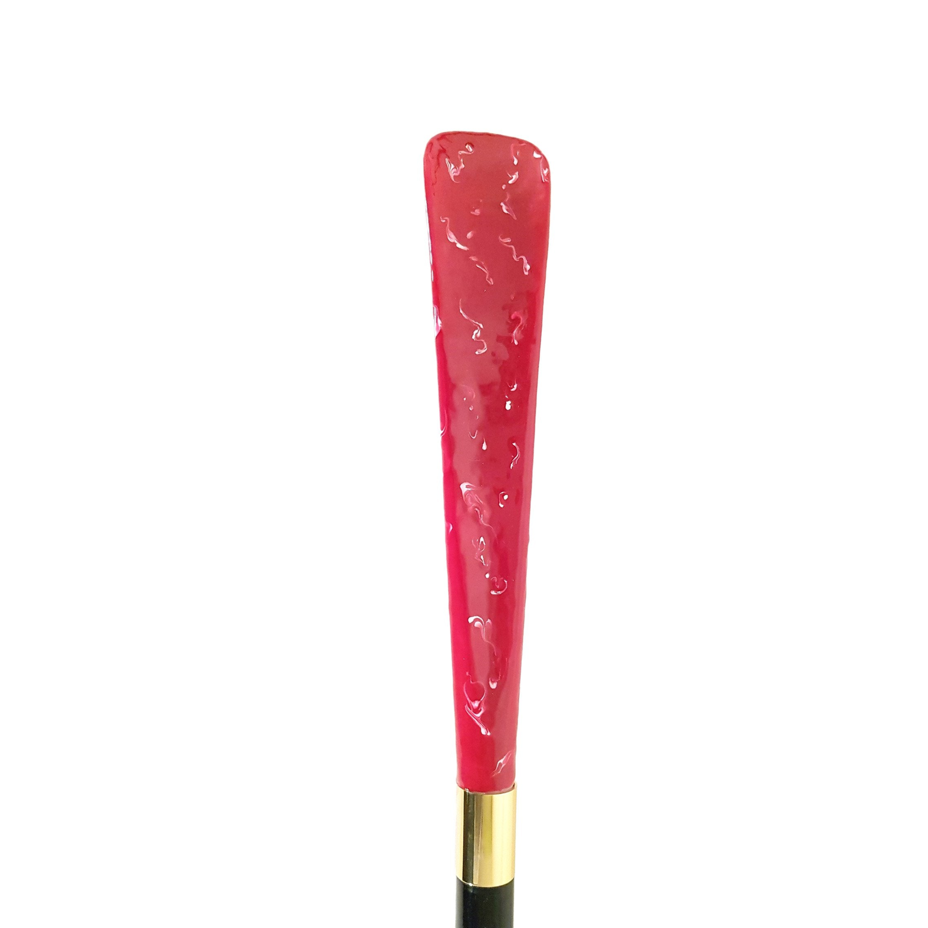 Elegant Shoehorn with Swarovski Crystal and Black Lacquered Shaft
