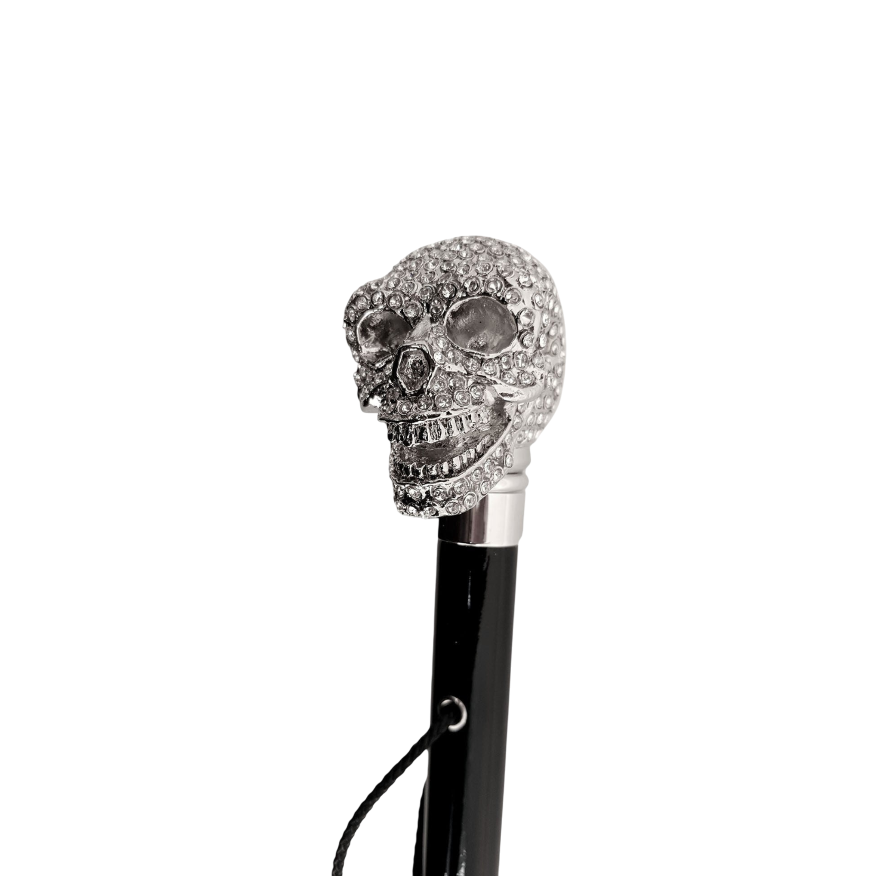 Luxury Italian Silver Skull Shoehorn Encrusted with Swarovski Crystals
