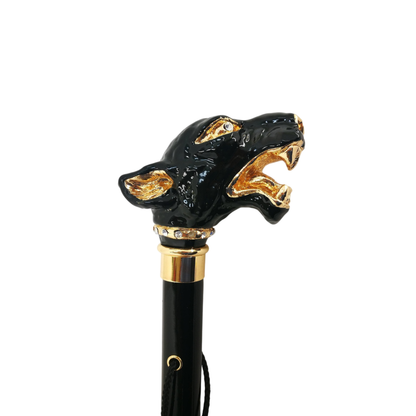 Enamelled Dog Handle and Swarovski Collar Elegant Italian Shoehorn