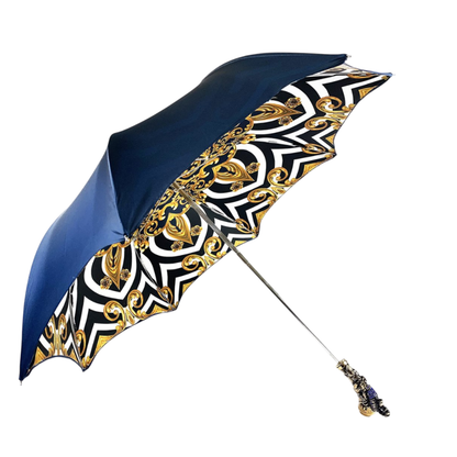 Luxury Umbrella with 24K Golden Scorpion Handle and Sapphire Crystals