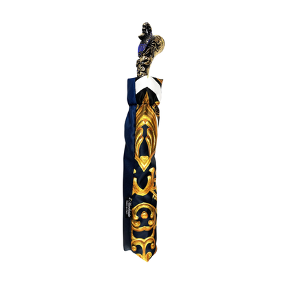 Luxury Umbrella with 24K Golden Scorpion Handle and Sapphire Crystals