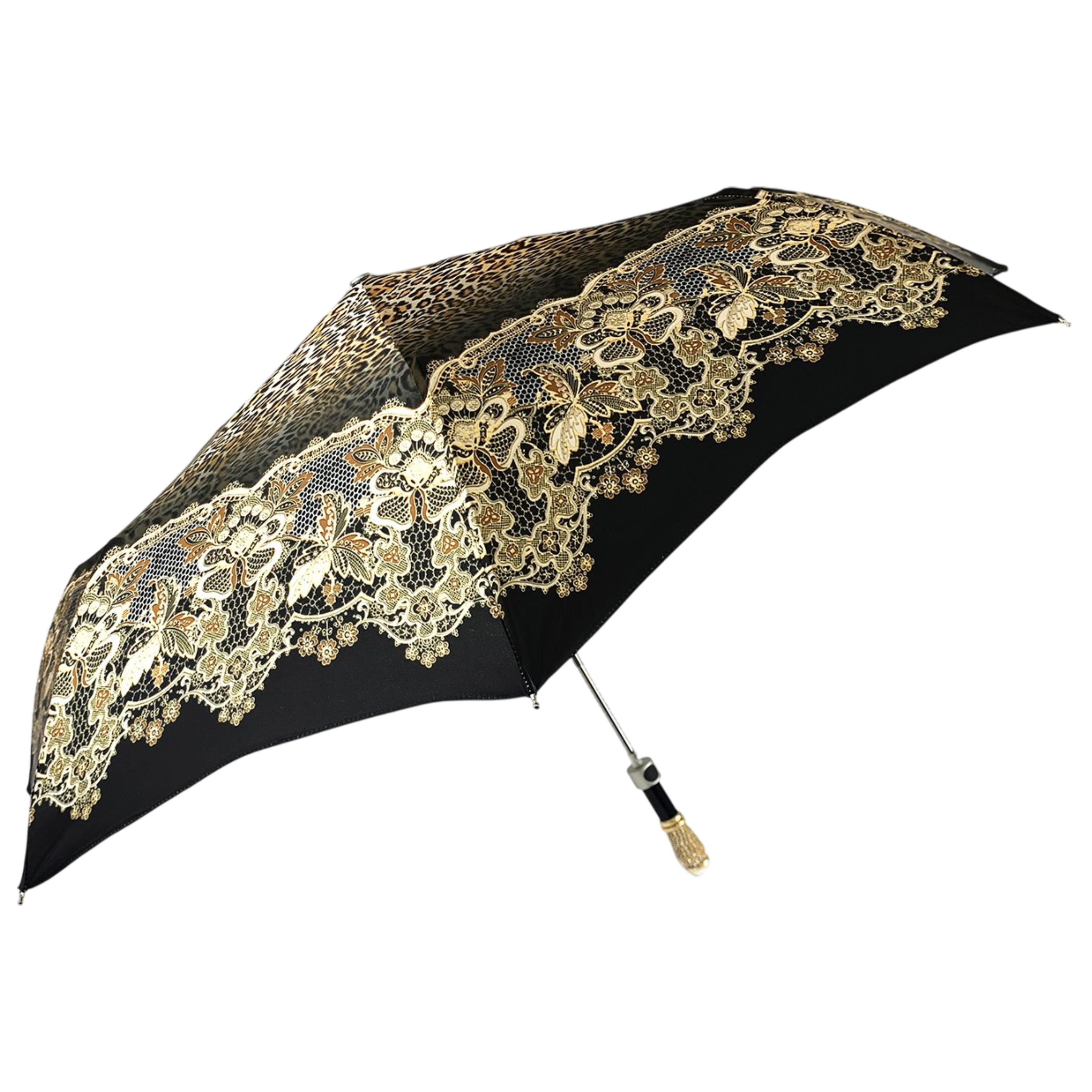 Unique Beautiful Leopard Print Women’s Folding Umbrella