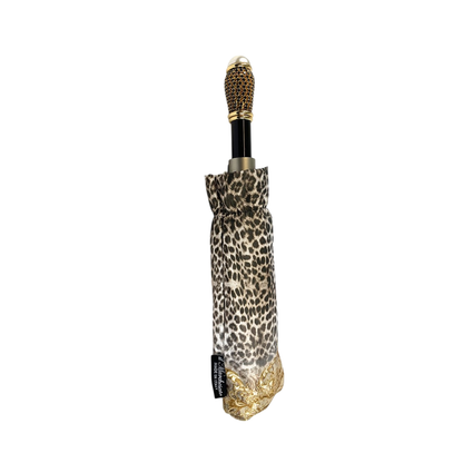 Unique Beautiful Leopard Print Women’s Folding Umbrella