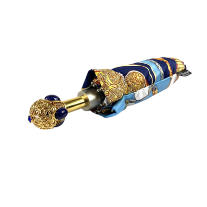 Stylish Women's Folding Umbrella – Exclusive Lapis-Lazuli Design