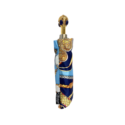 Stylish Women's Folding Umbrella – Exclusive Lapis-Lazuli Design