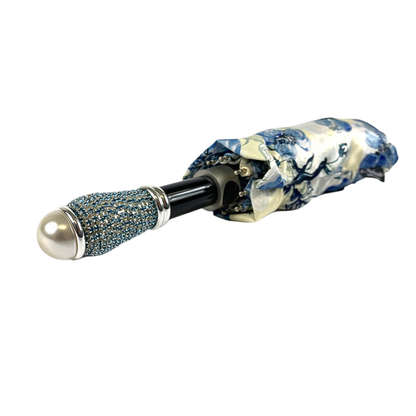 Chic Folding Umbrella with Blue Poppies – Women’s Exclusive Design