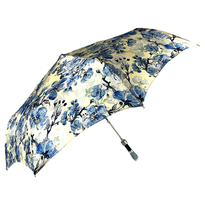 Chic Folding Umbrella with Blue Poppies – Women’s Exclusive Design