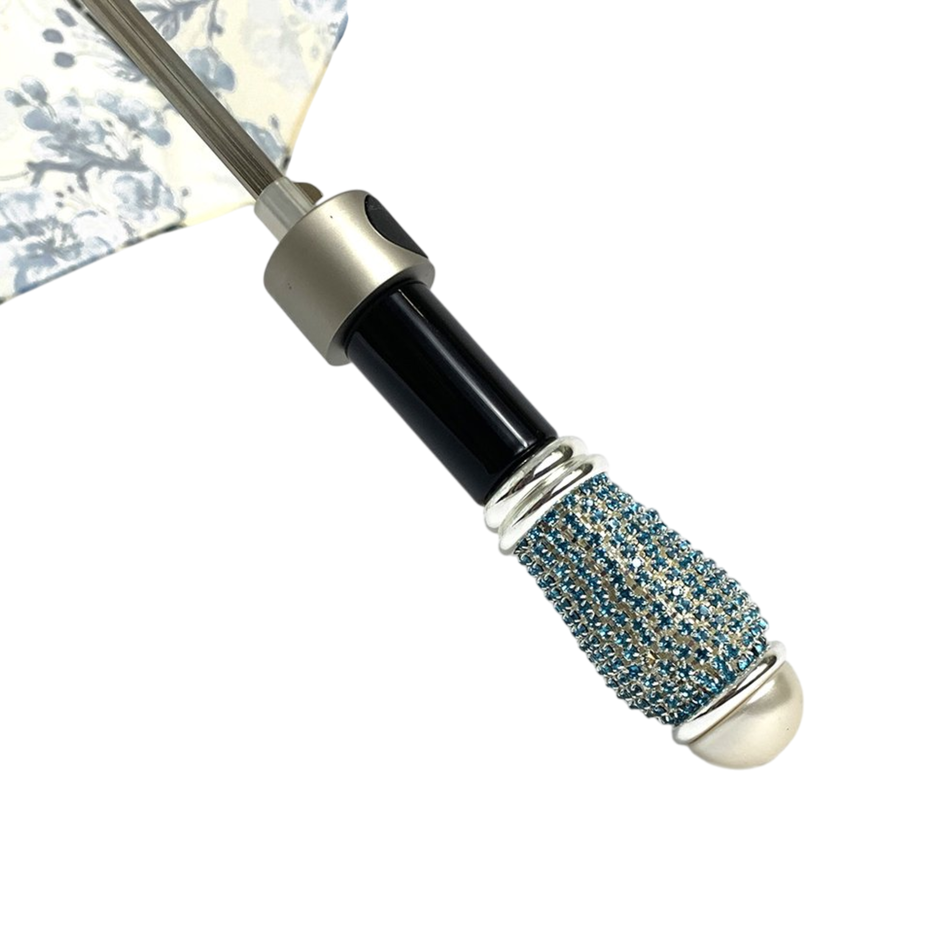 Chic Folding Umbrella with Blue Poppies – Women’s Exclusive Design