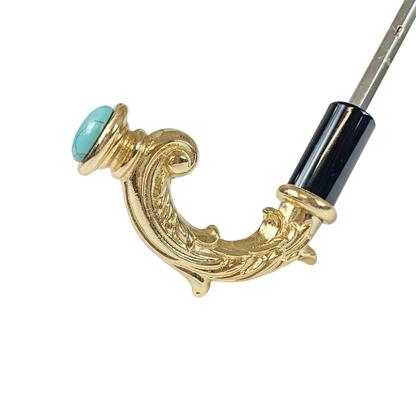 Turquoise Gradient Double-Canopy Umbrella – Handmade in Italy