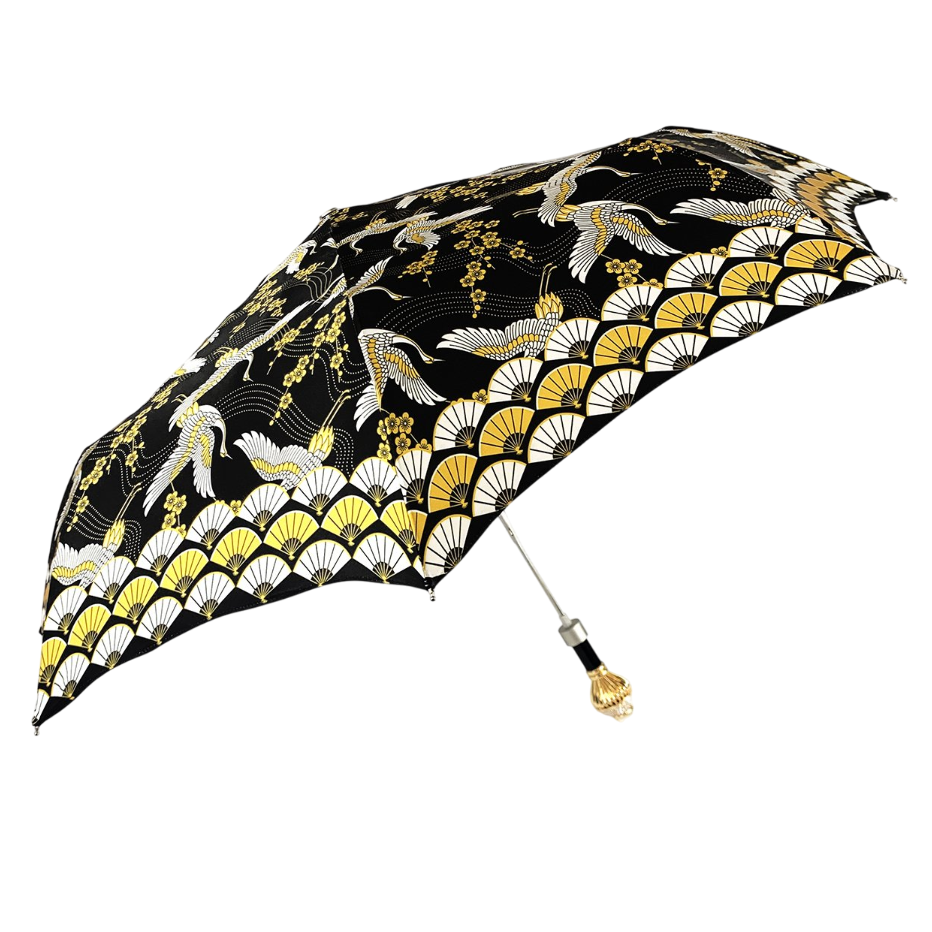 Elegant, Lightweight and Luxurious Heron Art Folding Umbrella