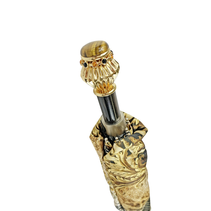 Chic Mini Folding Umbrella for Women with Jeweled Handle