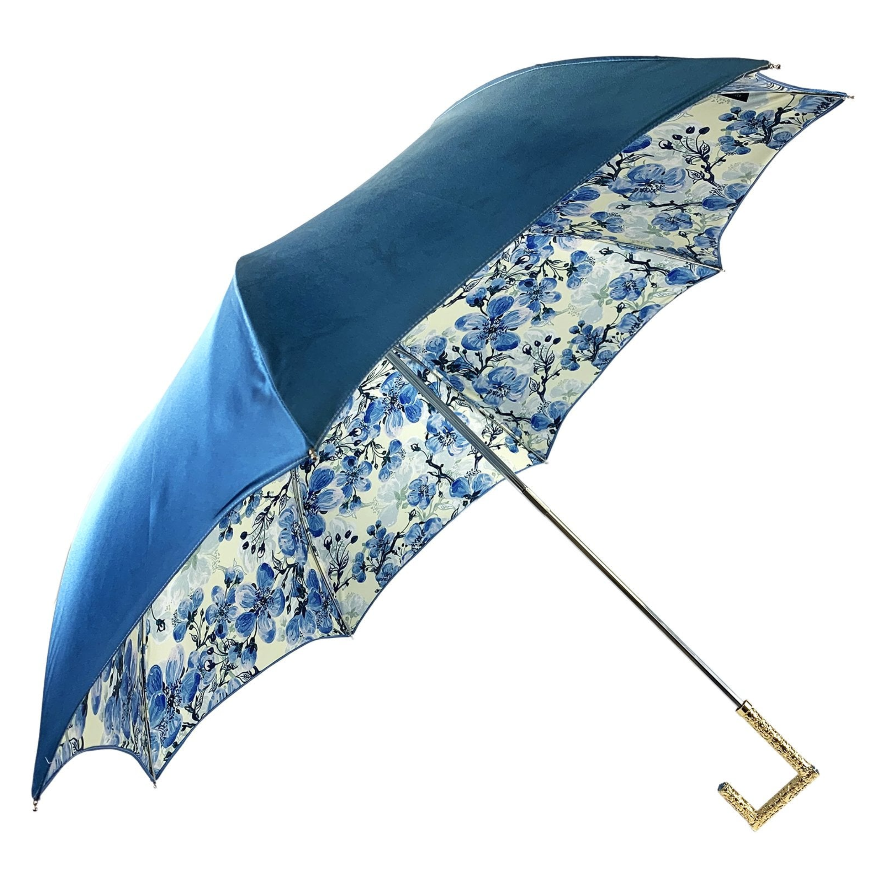 24K Goldplated Handle with Crystals Sugar-Paper Colored Umbrella