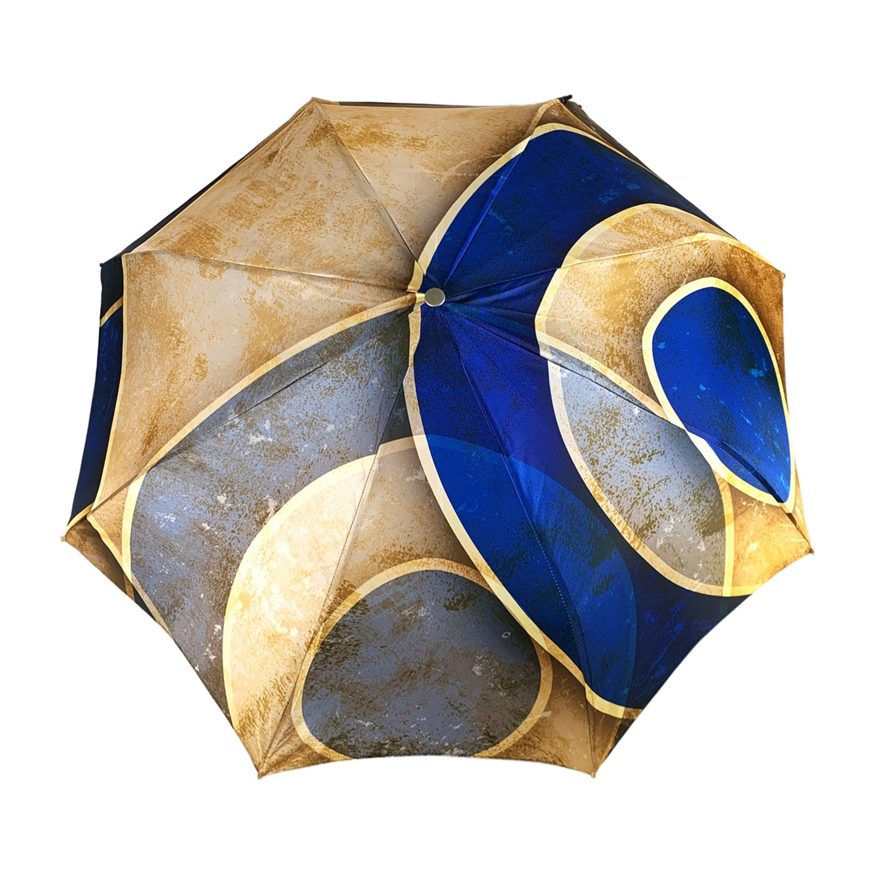 Luxury Abstract Design Folding Umbrella – 24K Jeweled Handle