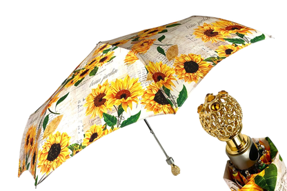 Unique Ladylike Folding Umbrella – Exclusive Sunflowers Design