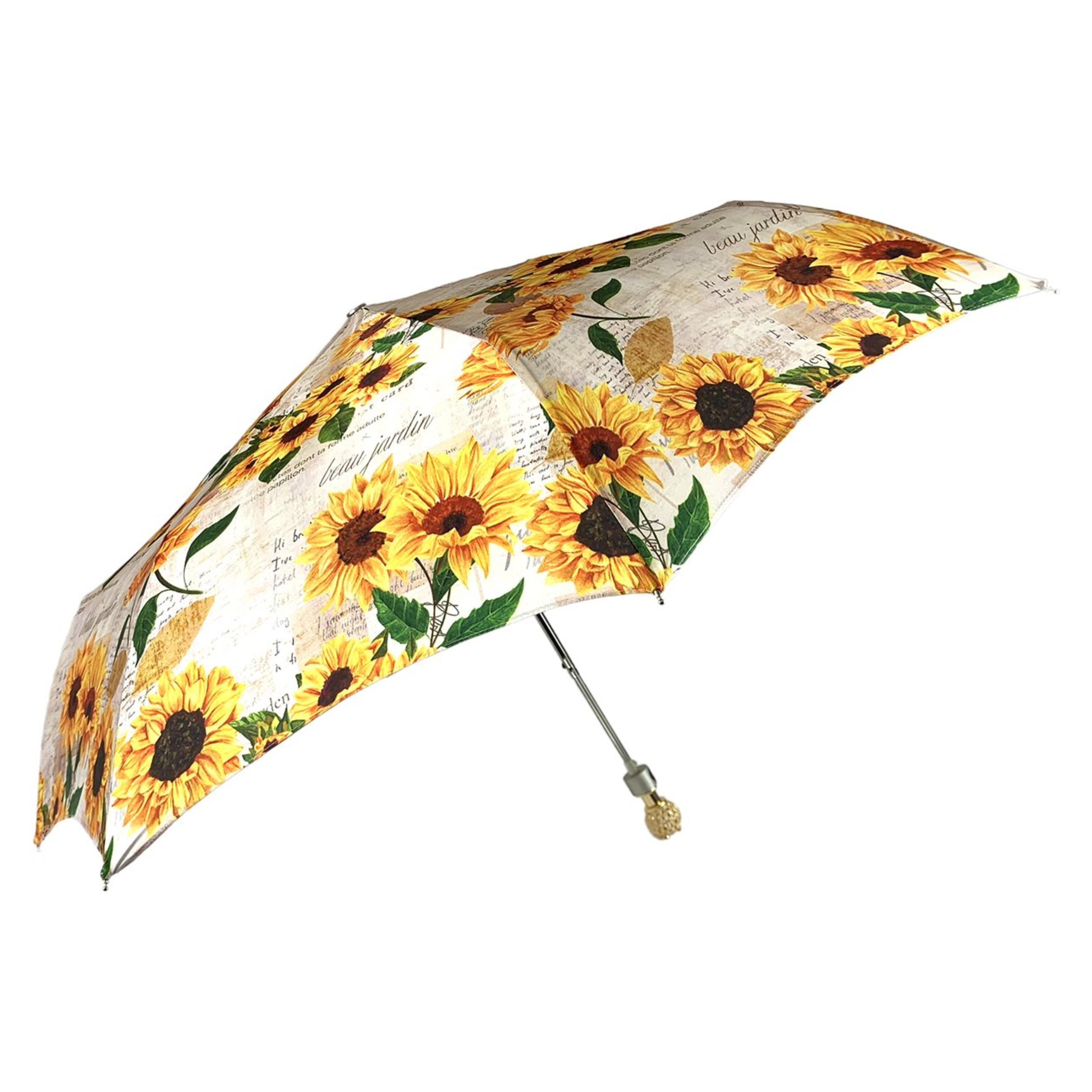Unique Ladylike Folding Umbrella – Exclusive Sunflowers Design