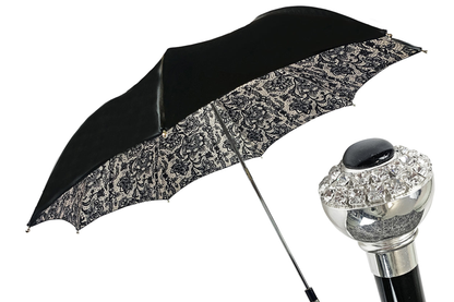 Folding Double Canopy Umbrella – Elegant Lace Design
