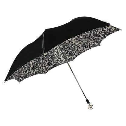 Folding Double Canopy Umbrella – Elegant Lace Design
