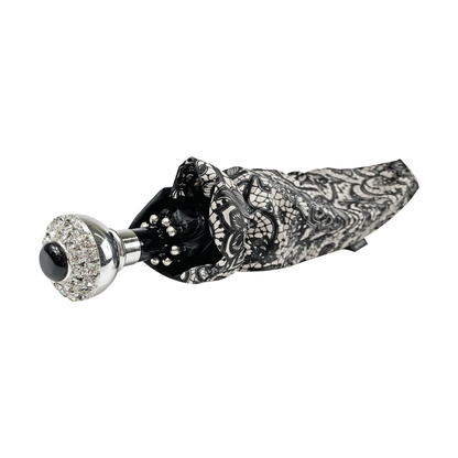 Folding Double Canopy Umbrella – Elegant Lace Design