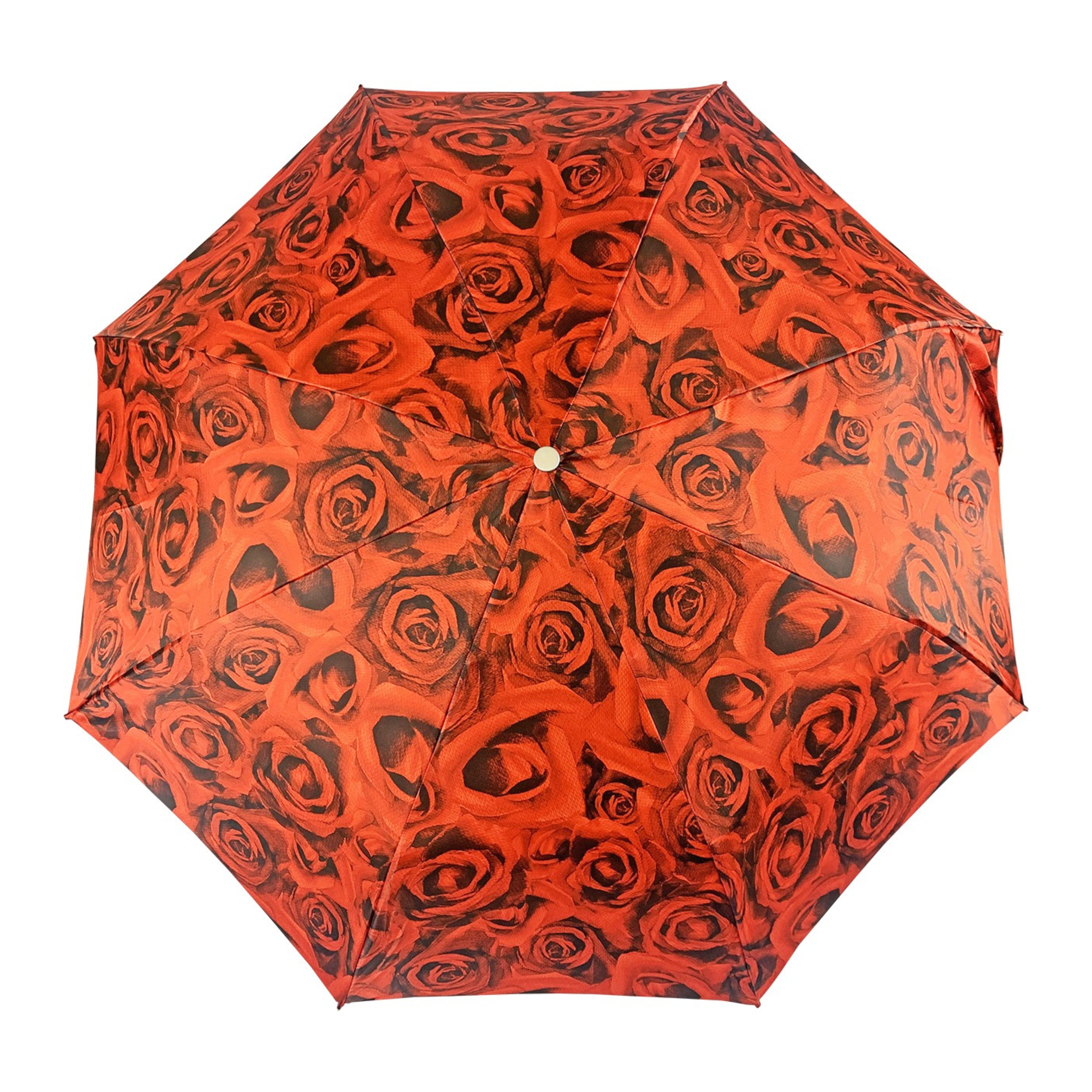 Romantic Folding Umbrella – 24K Gold-Plated Rose Handle