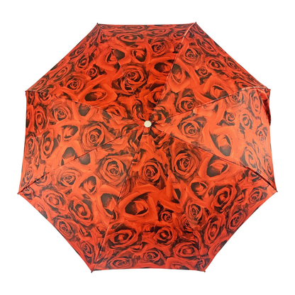 Romantic Folding Umbrella – 24K Gold-Plated Rose Handle