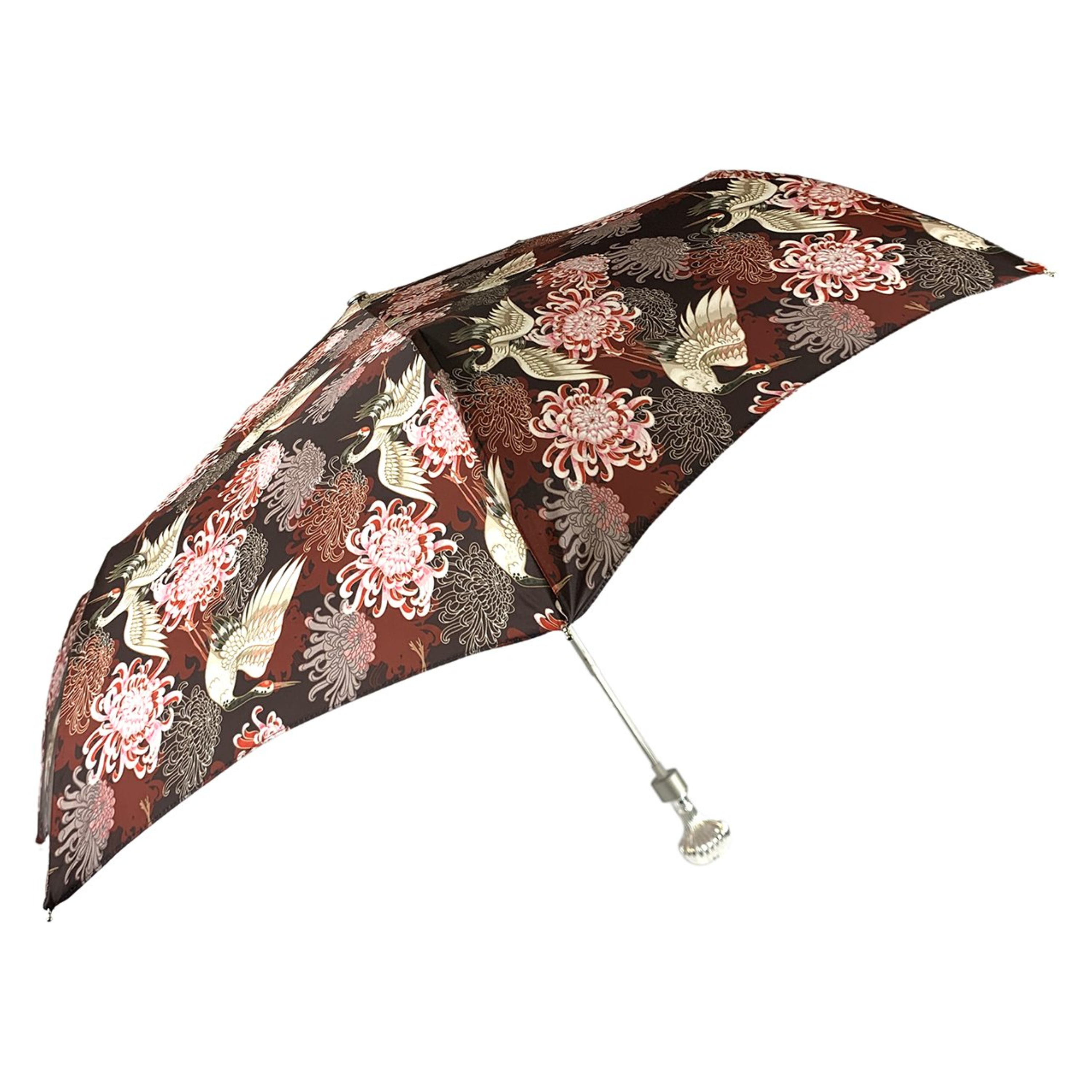 Women's Folding Umbrella – Elegant Heron-Inspired Design