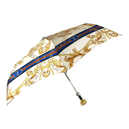Chains Print Women's Folding Umbrella – Chic and Luxurious Design