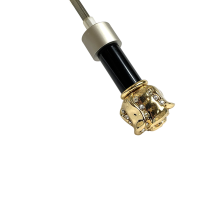 Elegant and Luxuriously Crafted Gold and Brown Dahlia Folding Umbrella