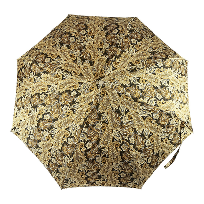 Cream Paisley Folding Umbrella – Artistic and Luxuriously Crafted