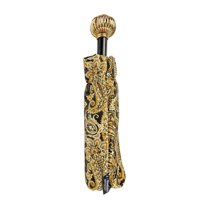 Cream Paisley Folding Umbrella – Artistic and Luxuriously Crafted