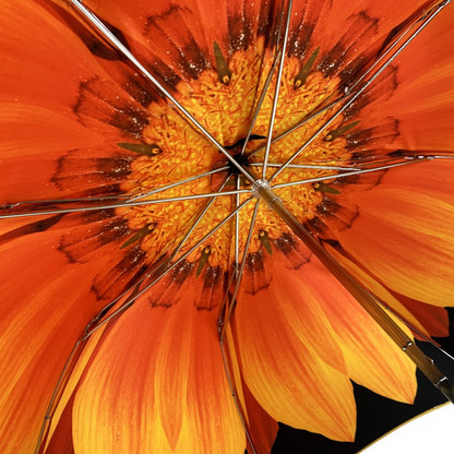 Luxury Sunflower Umbrella with 24K Gold-Plated Brass Handle