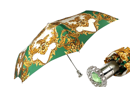 Ladies Folding Umbrella – Exclusive Design with Silver Handle