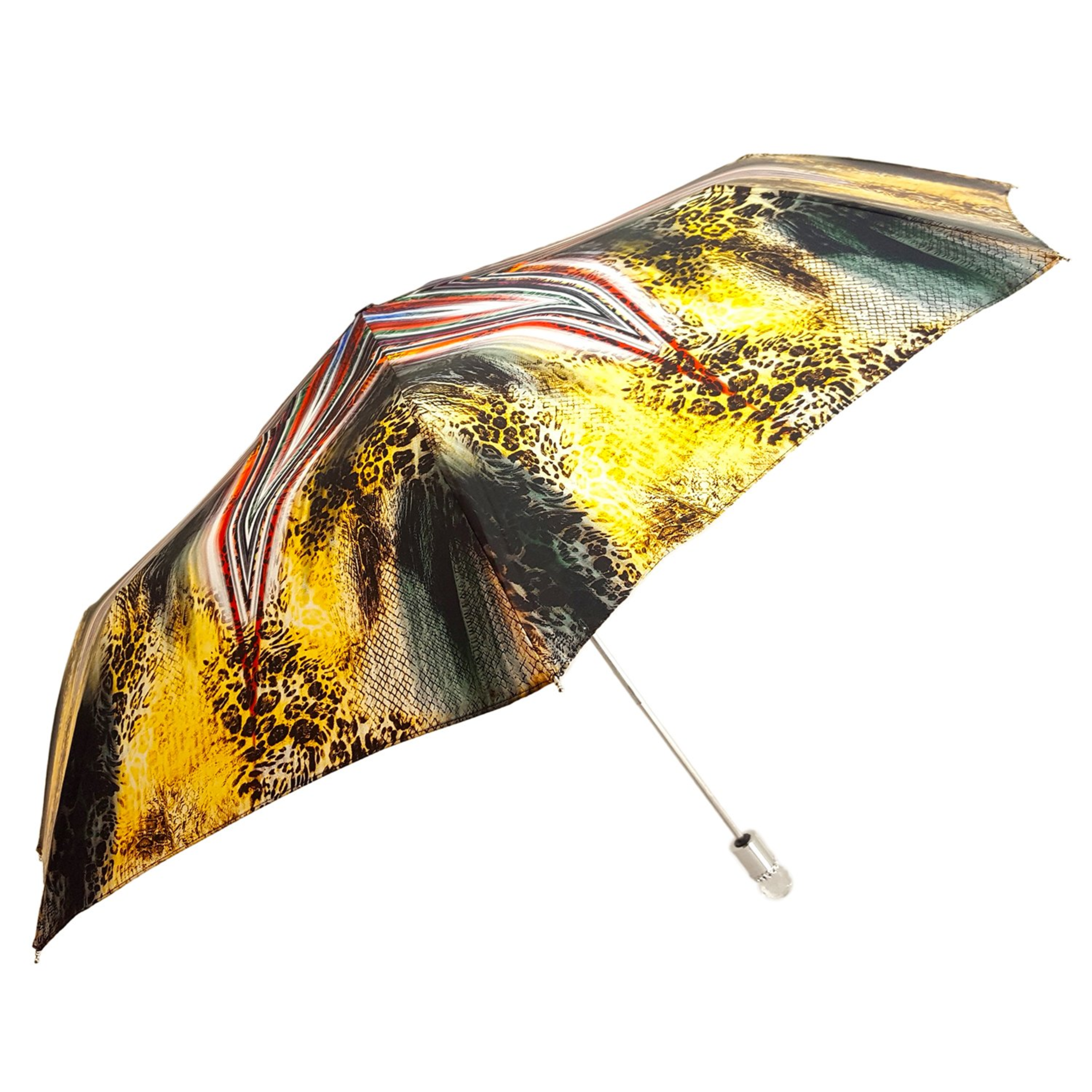 Women’s Folding Umbrella – Animalier Abstract Luxury Design
