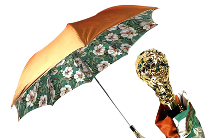 Exclusive Light Green Flowered Umbrella – Deluxe Women's Collection
