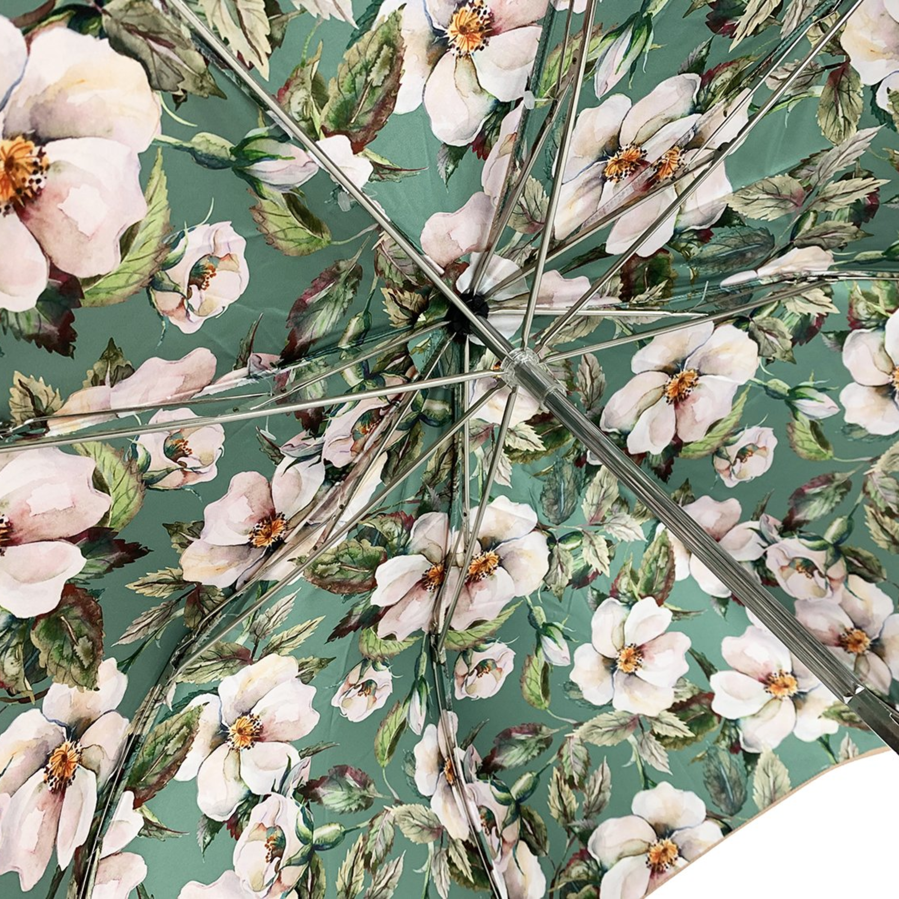 Exclusive Light Green Flowered Umbrella – Deluxe Women's Collection