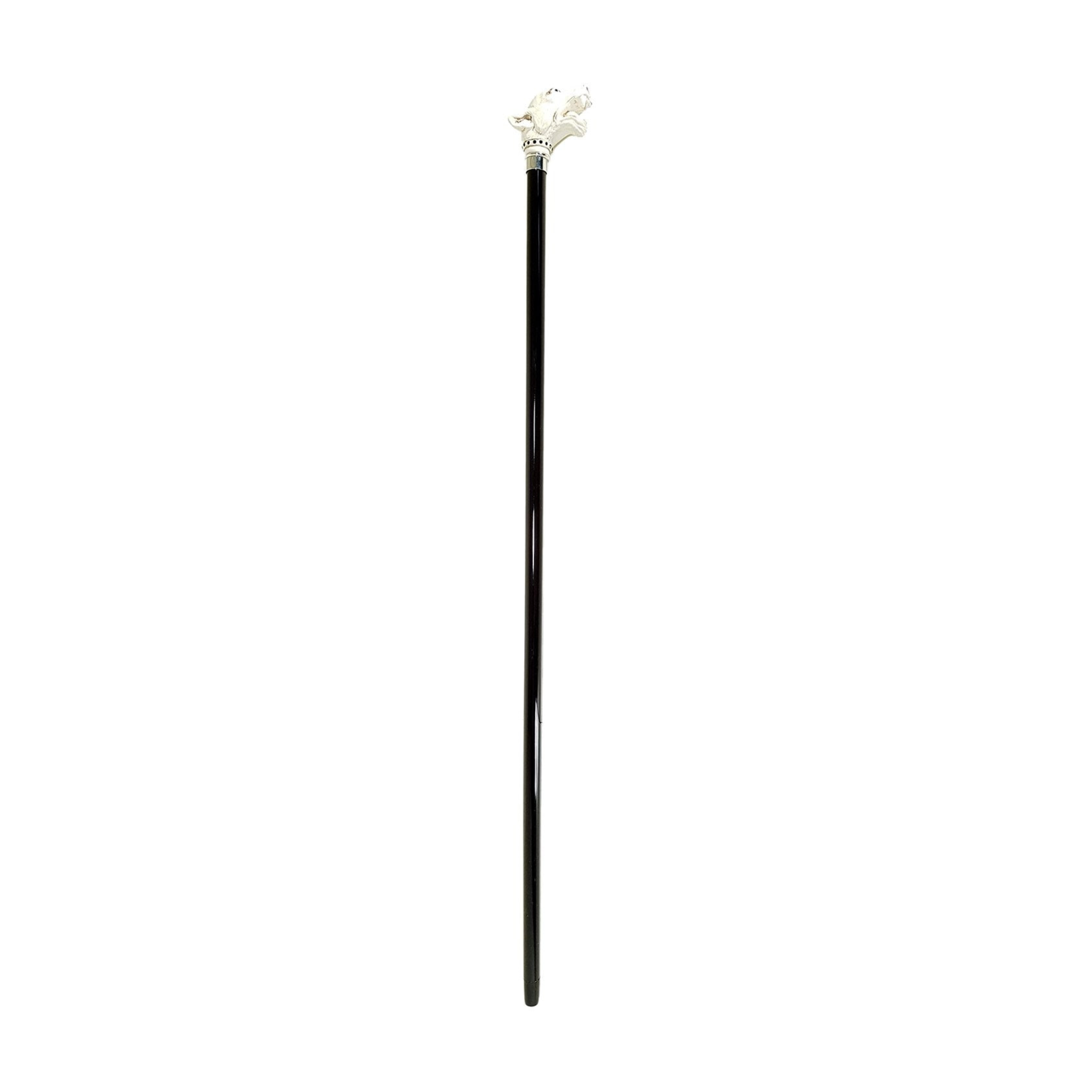 Swarovski-Embellished Walking Stick Cane Lacquered in an Ivory Color