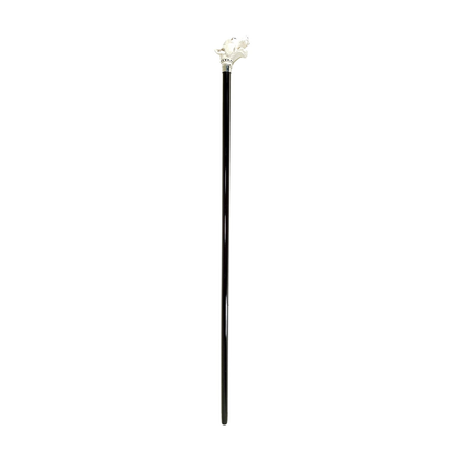 Swarovski-Embellished Walking Stick Cane Lacquered in an Ivory Color