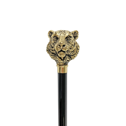 Exclusive 24K Gold-Plated Tiger Walking Stick – Handcrafted in Italy