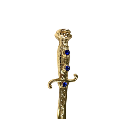 Luxury Italian Cane with Sword Handle with Swarovski Crystals