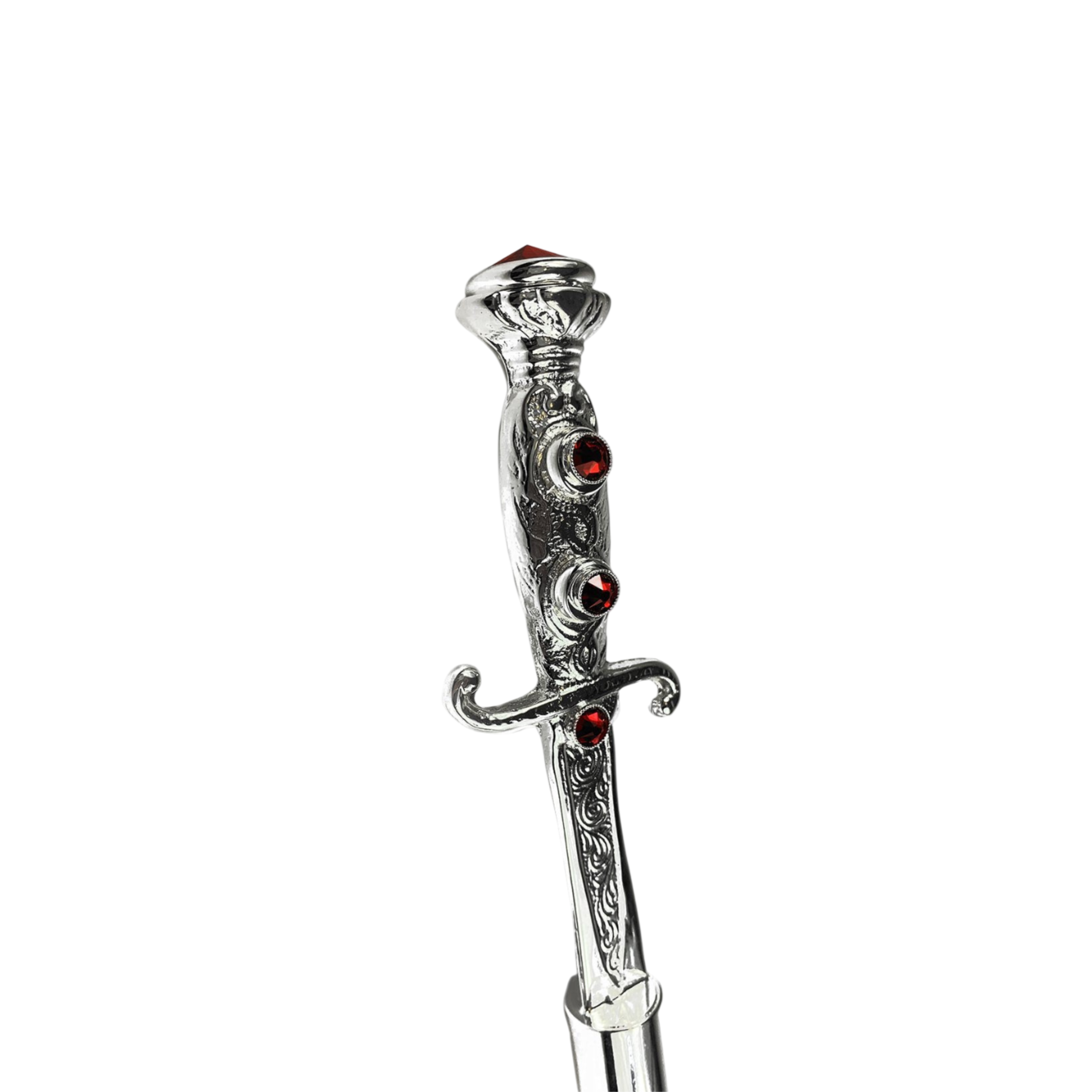 Silver-Plated Sword Handle Walking Stick – Handmade in Italy