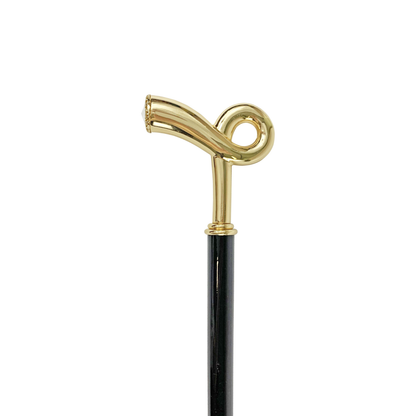 Exclusive Walking Stick with Sturdy 24K Gold-Plated Brass Handle