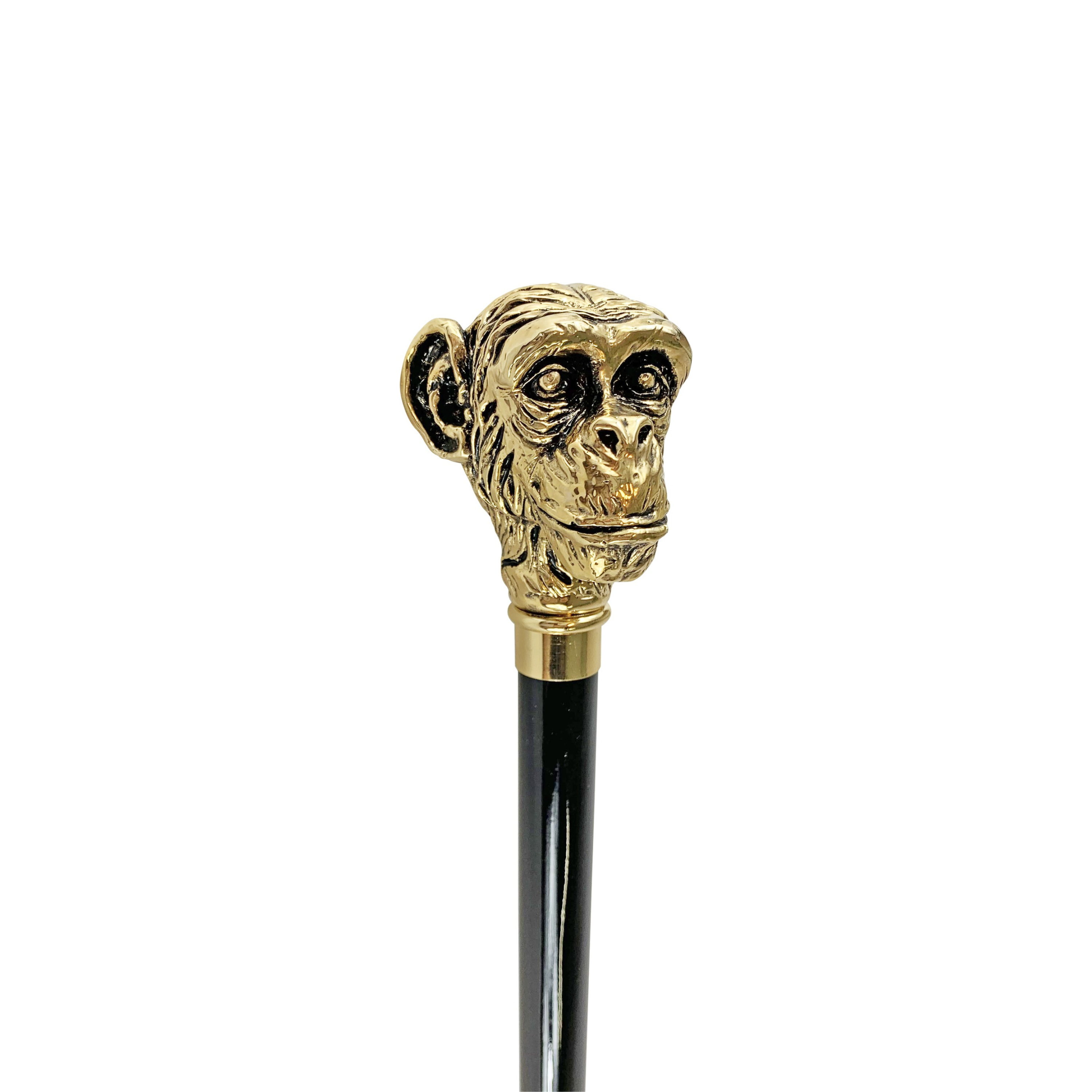 Exclusive Design 24K Gold-Plated Handle Walking Stick