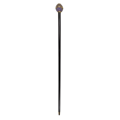 Luxury Walking Stick with Sapphire Crystals and 24K Gold Plating