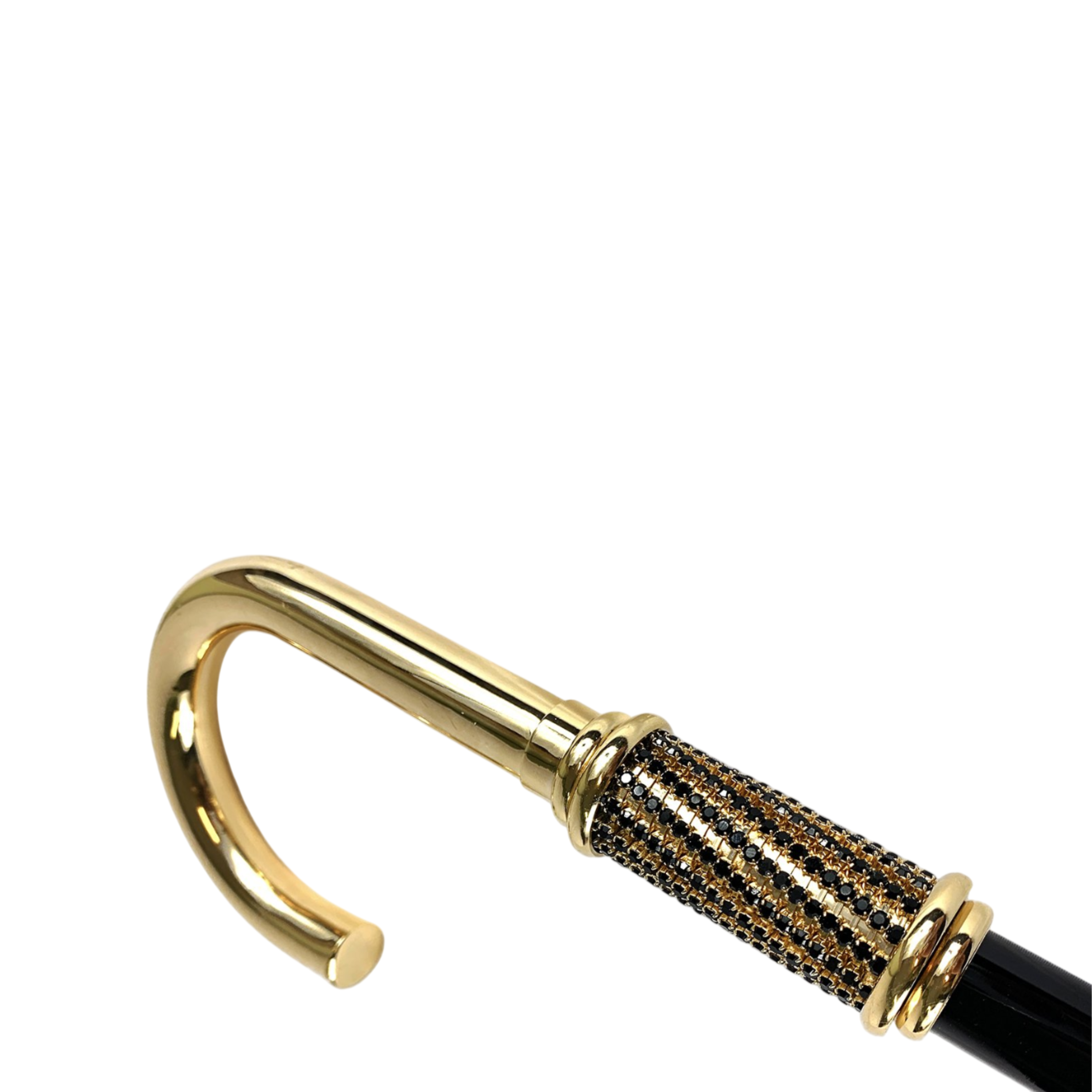 Luxury Italian Walking Stick for Men with Swarovski Elements and 24K Gold